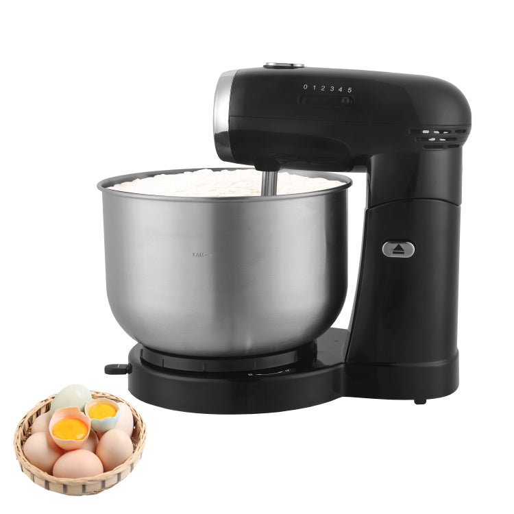 3.5L Electric Food Mixer with 5 Speeds and Stainless Steel Bowl for Household Baking