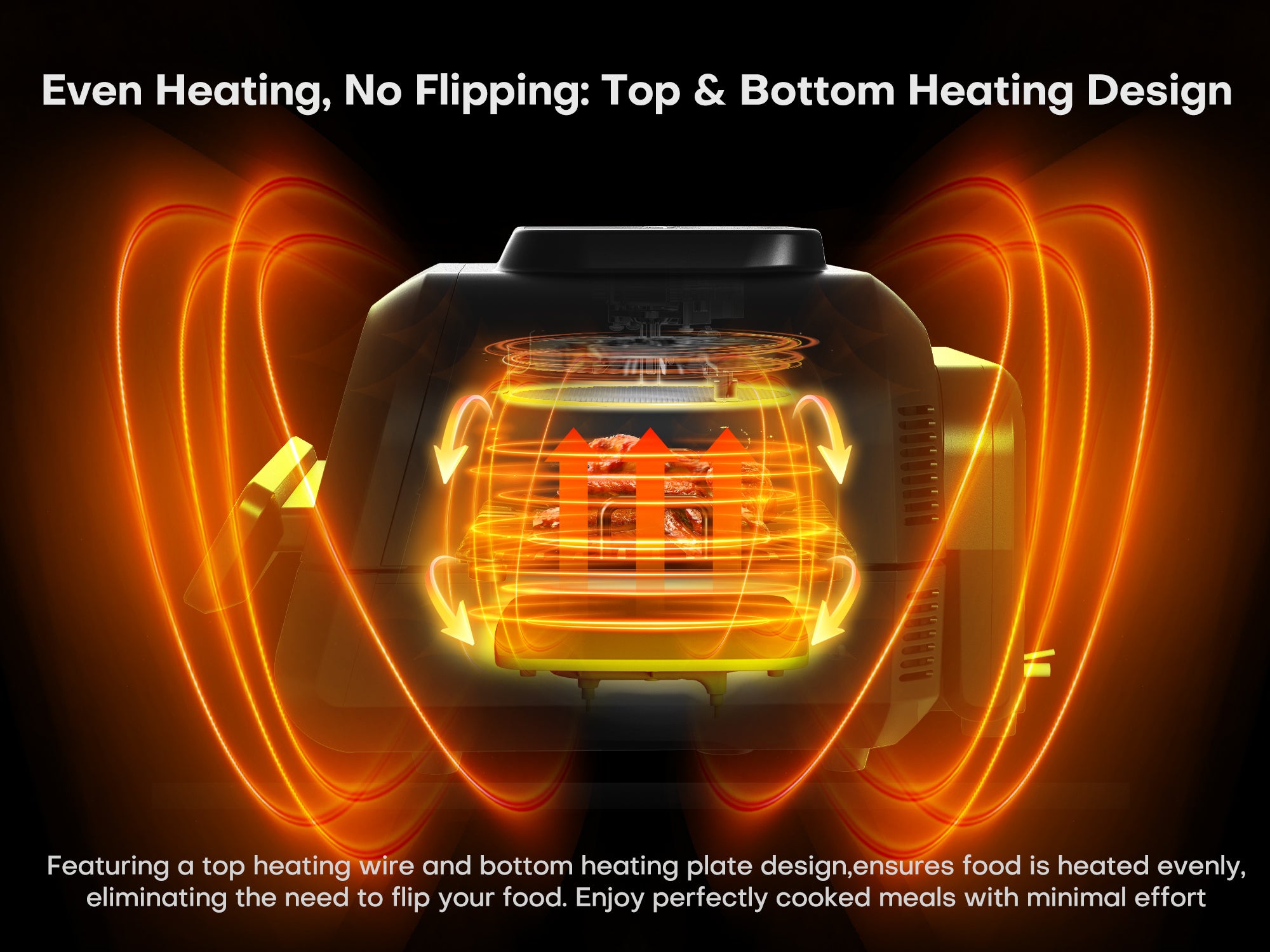 7-in-1 Multi-Function Electric Cooker with 3 Accessories – Pizza, Beef, Hotdogs, Air Fryer, Halogen Oven