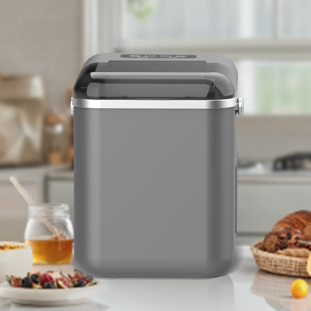 Countertop Ice Maker Machine 12kg/24h Fast Bullet Ice Push Button Control