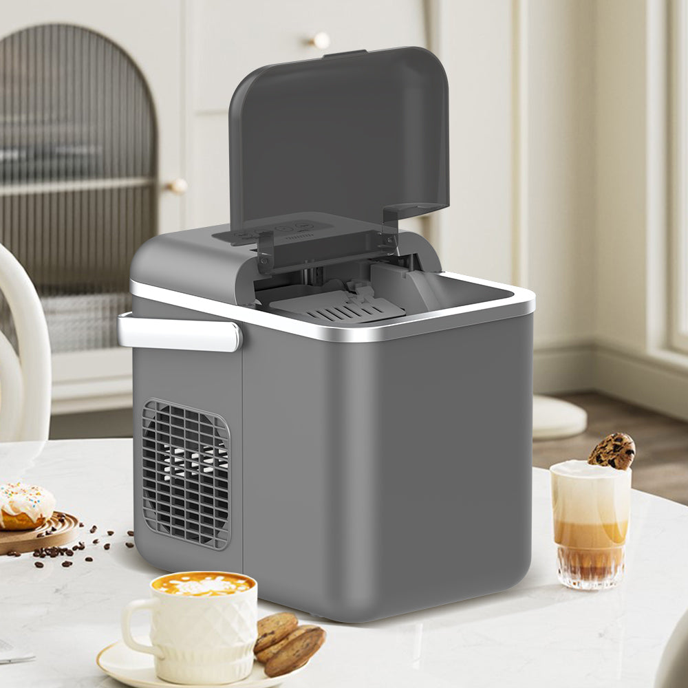Countertop Ice Maker Machine 12kg/24h Fast Bullet Ice Push Button Control