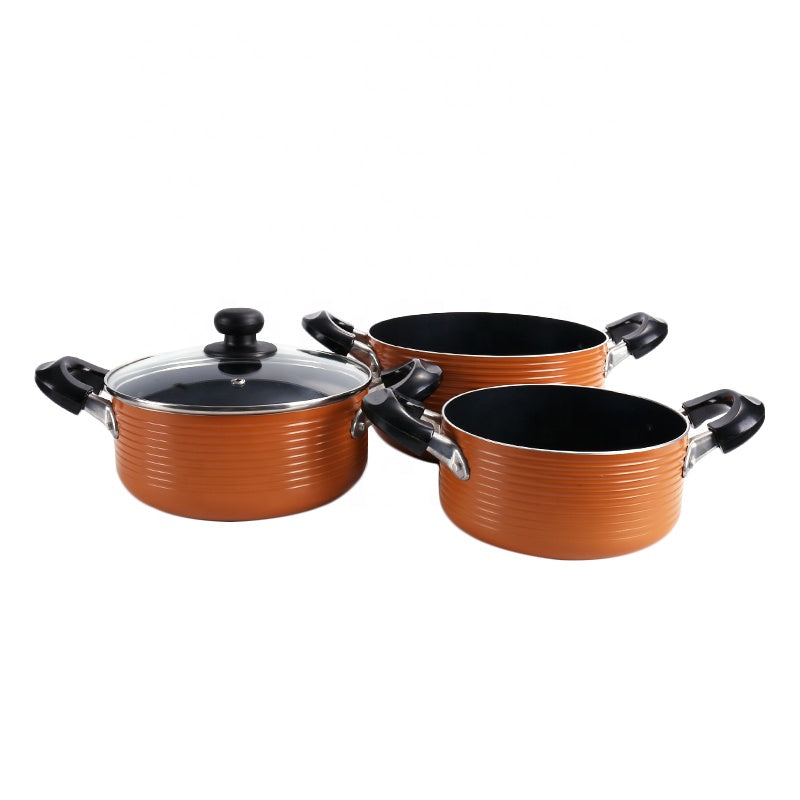 Kitchen Cookware Set 7-Piece Non-Stick Stainless Steel Ceramic