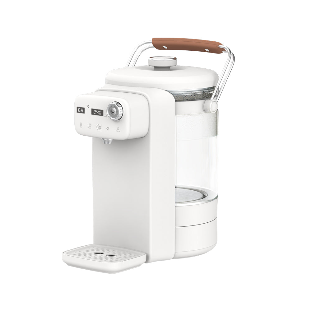 Digital 2.5L Electric Kettle with Auto Shut-Off and Boil-Dry Protection White