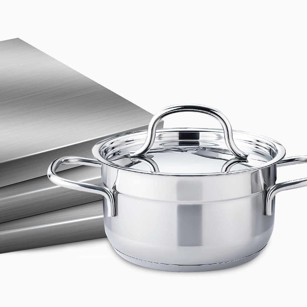 Stainless Steel 9-Piece Kitchen Cookware Set Nonstick Pots and Pans with Stainless Handles