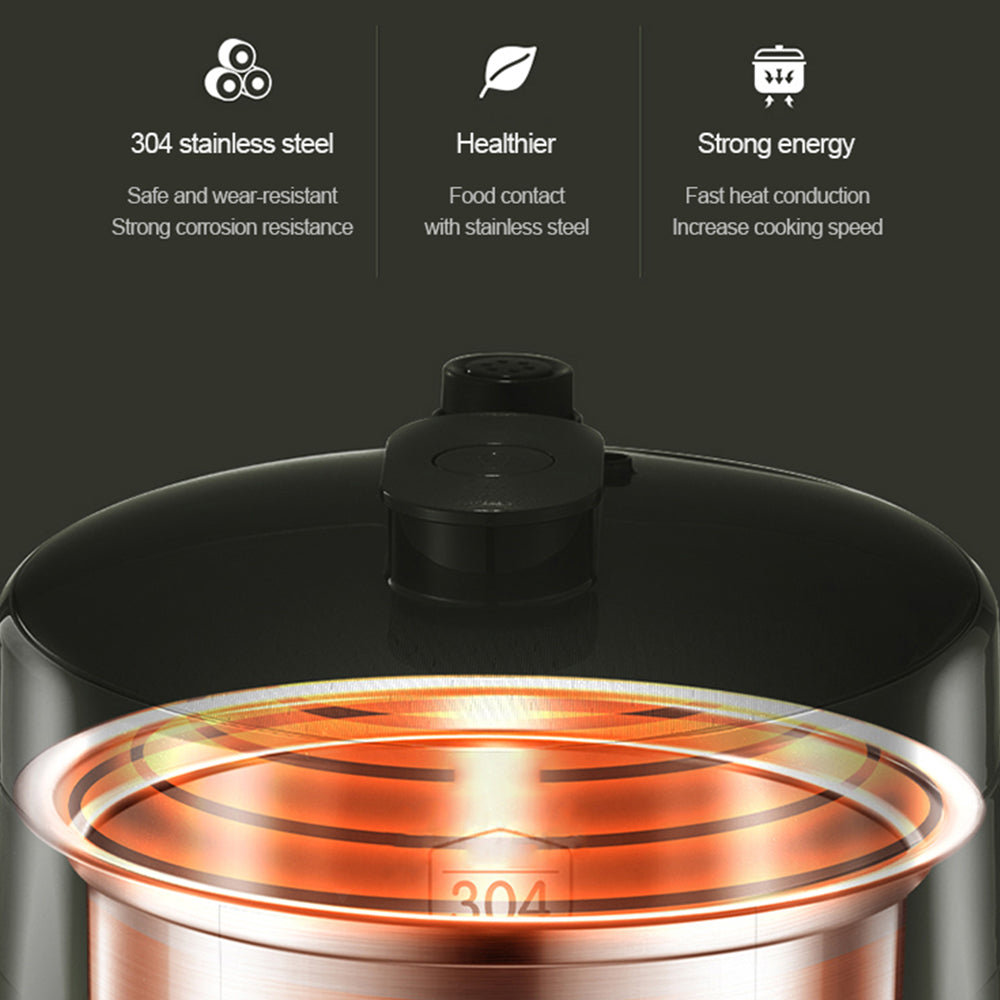 Multi Function Smart Electric Pressure Cooker with Digital Display and Stainless Steel Inner Pot