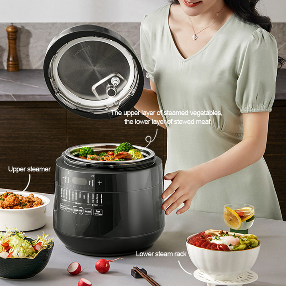 Multi Function Smart Electric Pressure Cooker with Digital Display and Stainless Steel Inner Pot