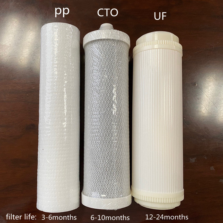 High-Flow Under-Sink Water Filtration System Ultraviolet Sterilized Stainless Steel