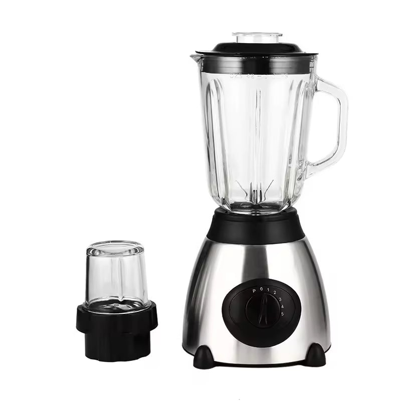 Portable 1.5L Juicer Blender with 5 Speeds and Easy-Clean Stainless Steel Design