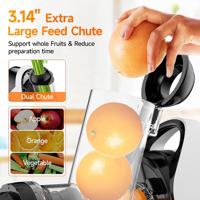 Big Mouth Low Speed Slow Juicer 250W Electric Fruit and Vegetable Juicer