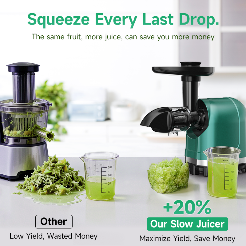 Electric Cold Press Slow Juicer 200W with Low Noise Motor and 1.5L Capacity