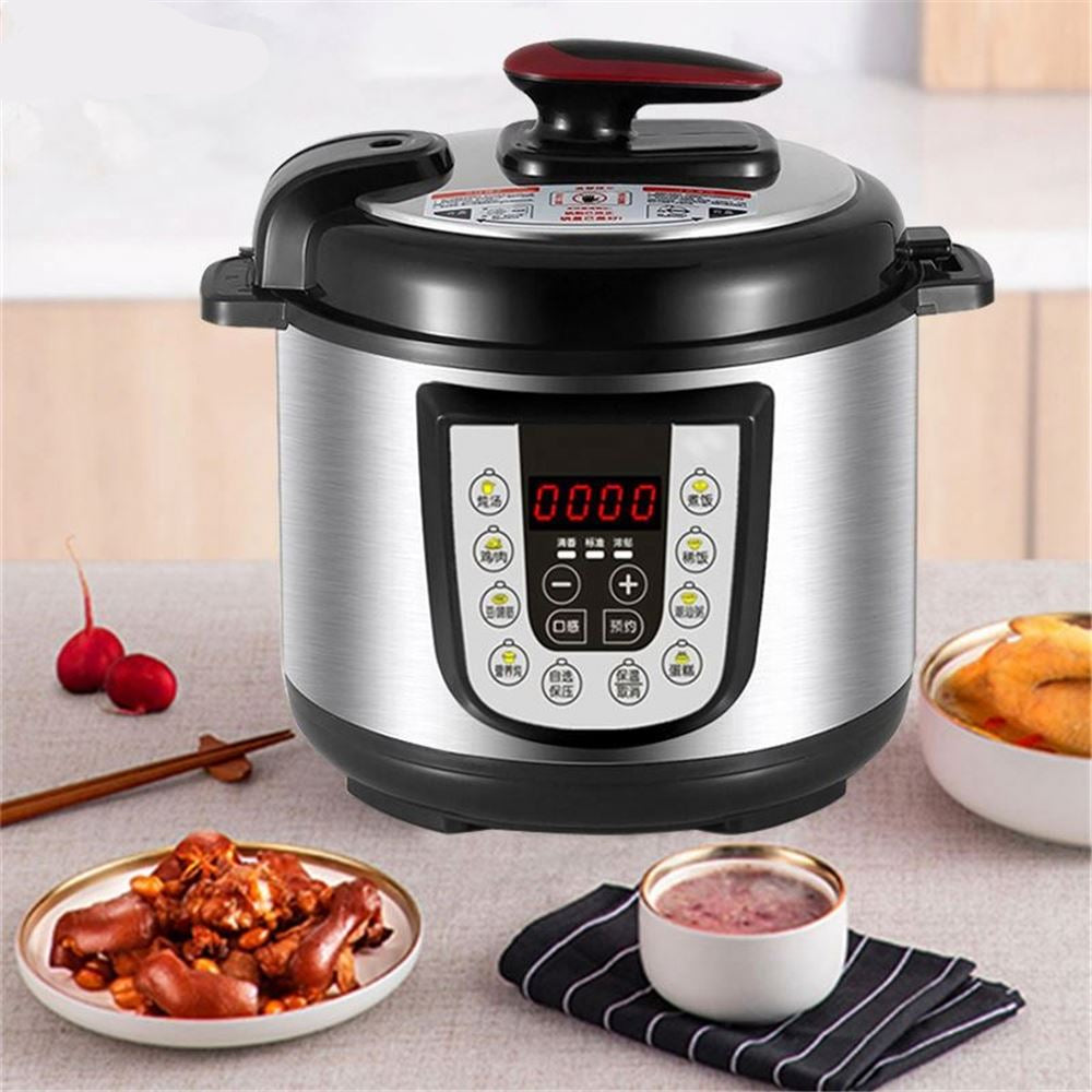 Stainless Steel Electric Pressure Cooker with Programmable Digital Controls