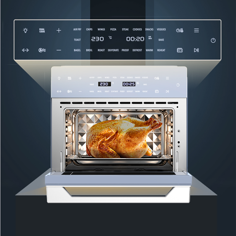 30L Electric Air Fryer Oven Combo 1800W with 18 Preset Menus & 6 Accessories