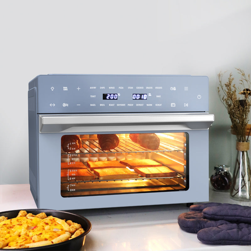 30L Electric Air Fryer Oven Combo 1800W with 18 Preset Menus & 6 Accessories