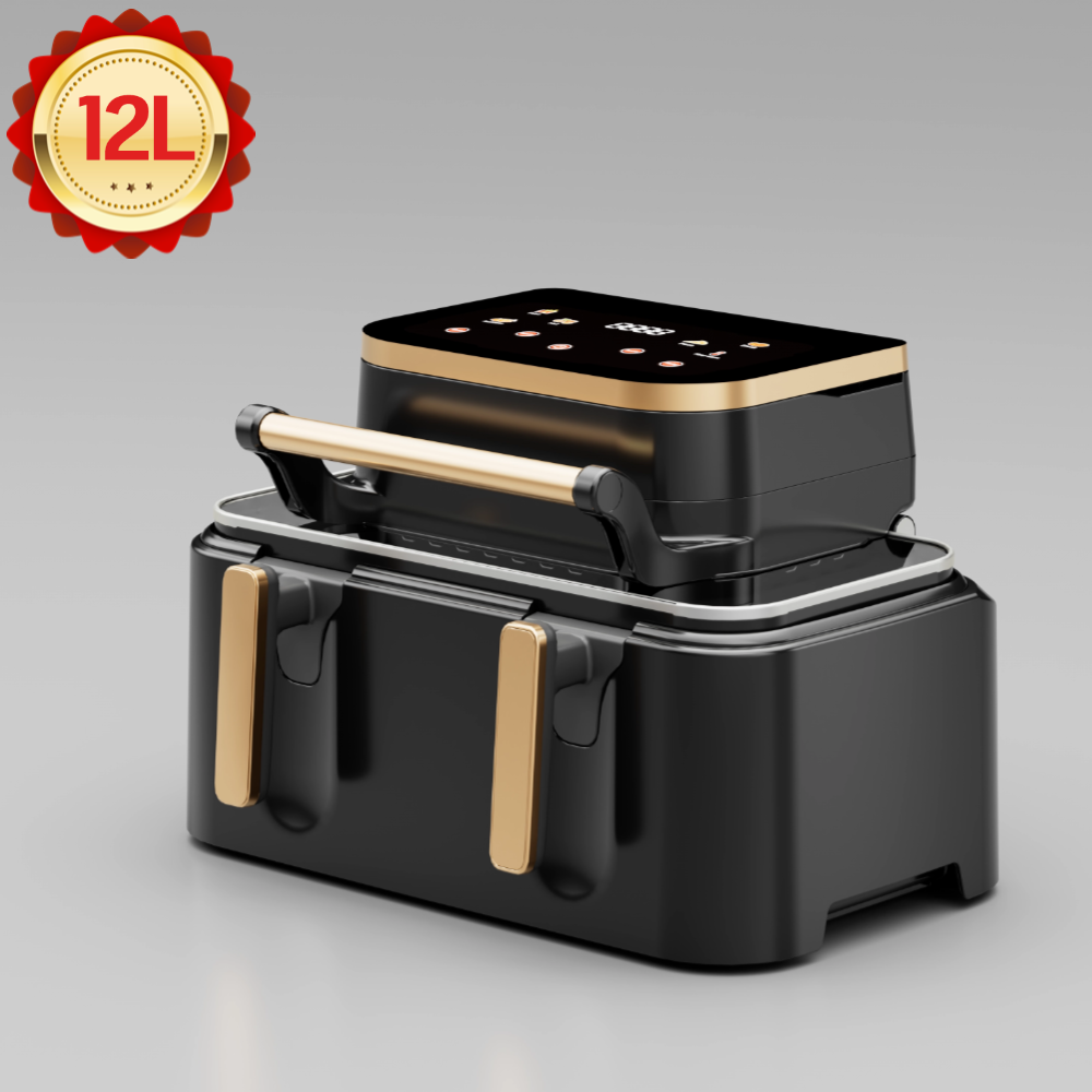 12L Smart Touch Screen Electric Deep Fryer & Hot Air Fryer Oven 2400W