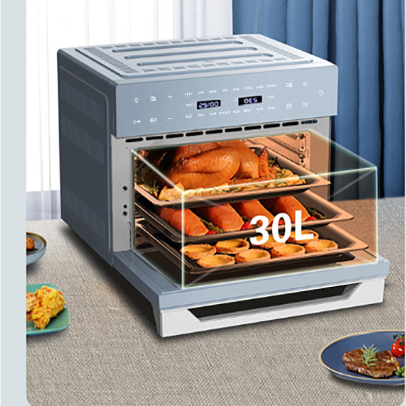 30L Electric Air Fryer Oven Combo 1800W with 18 Preset Menus & 6 Accessories