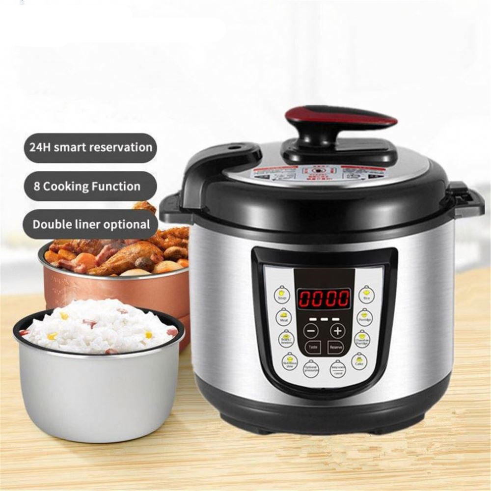 Stainless Steel Electric Pressure Cooker with Programmable Digital Controls