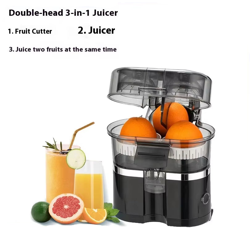 Automatic Electric Fruit Juicer with Dual Squeeze System and Stainless Steel Blades