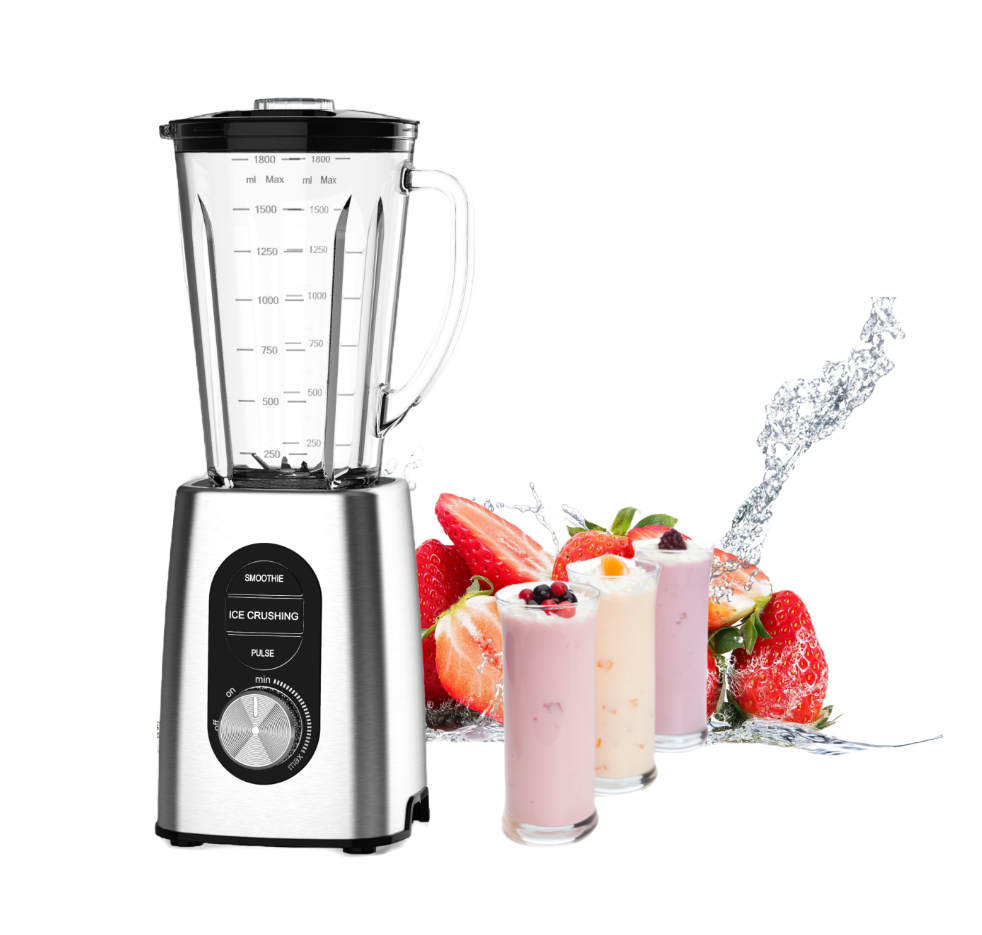 Electric Smoothie & Juice Blender 1.8L, Variable Speed, Household Use