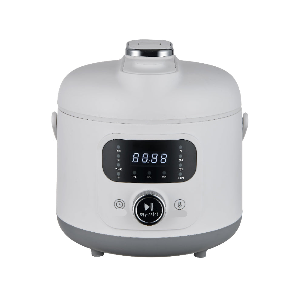 Compact 1.8L Electric Pressure Cooker, LED Display, Preset Cooking Functions