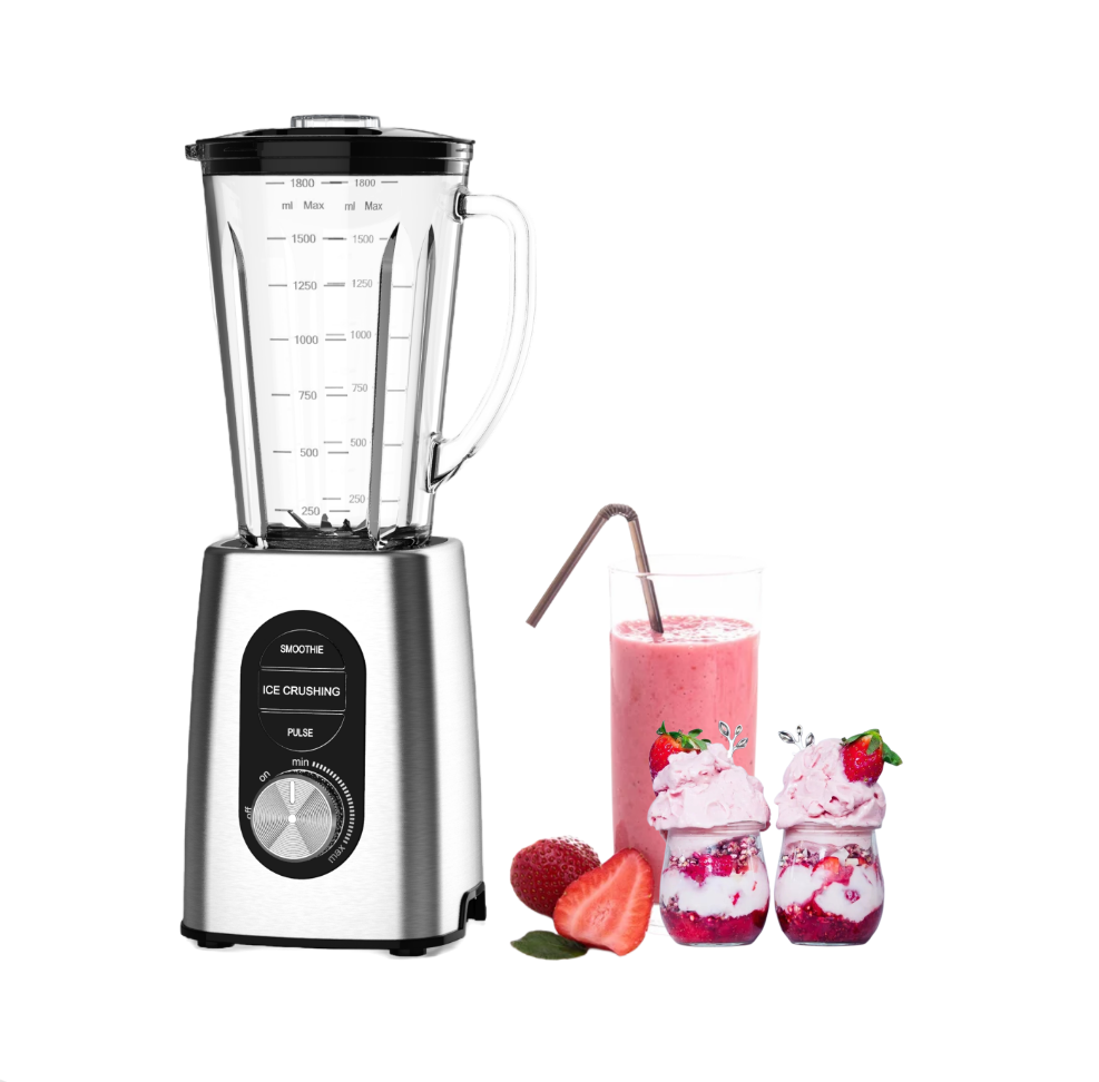 Electric Smoothie & Juice Blender 1.8L, Variable Speed, Household Use