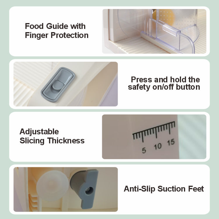 Household Electric Meat Slicer Foldable ABS Body with 170mm Stainless Steel Cutting Blade