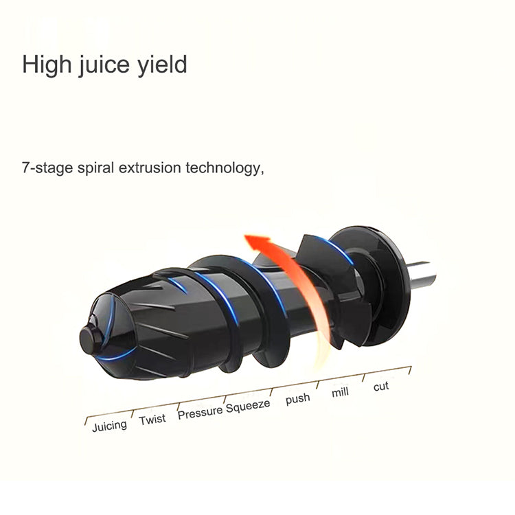 Portable Household Slow Juicer with Low Speed Masticating System and Automatic Pulp Ejection