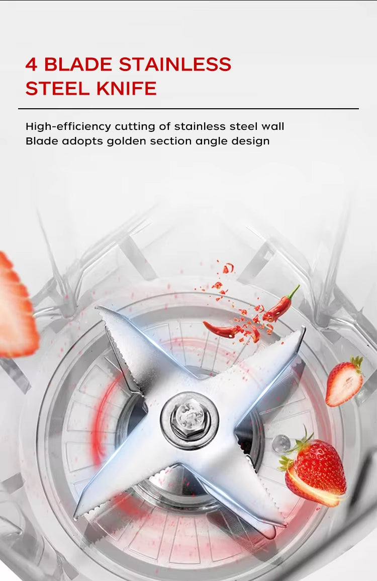 Portable 1.5L Juicer Blender with 5 Speeds and Easy-Clean Stainless Steel Design