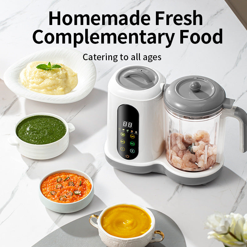 Portable Electric Food Processor with Steaming & Blending Functions 450W