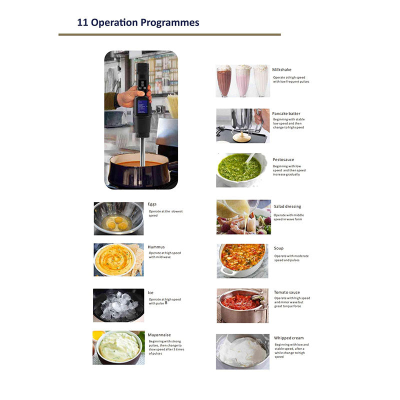 Portable Rechargeable Hand Blender with LCD Display & Multifunctional Chopper