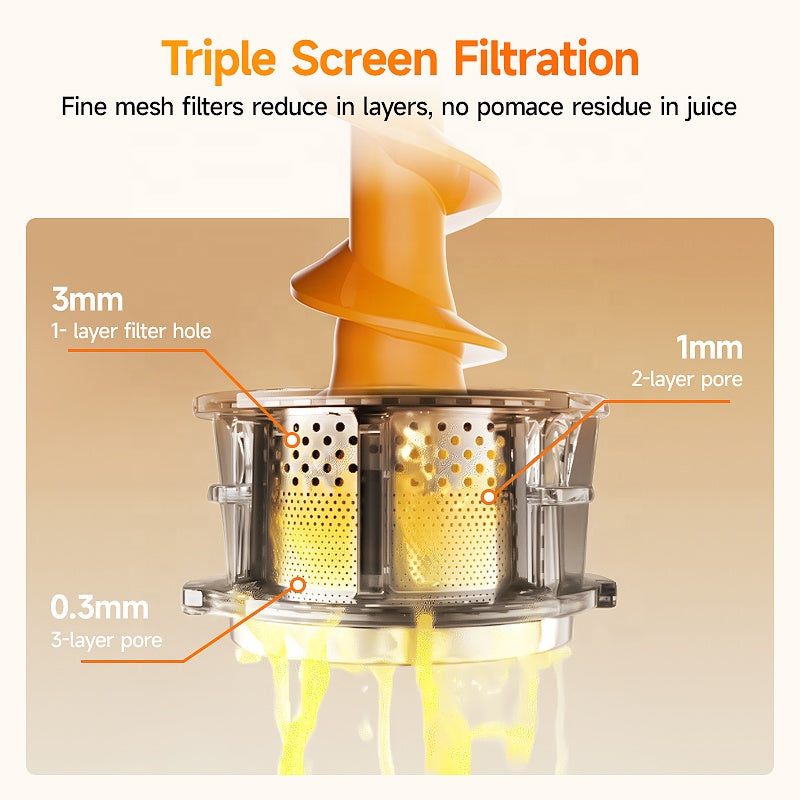 Big Mouth Low Speed Slow Juicer 250W Electric Fruit and Vegetable Juicer