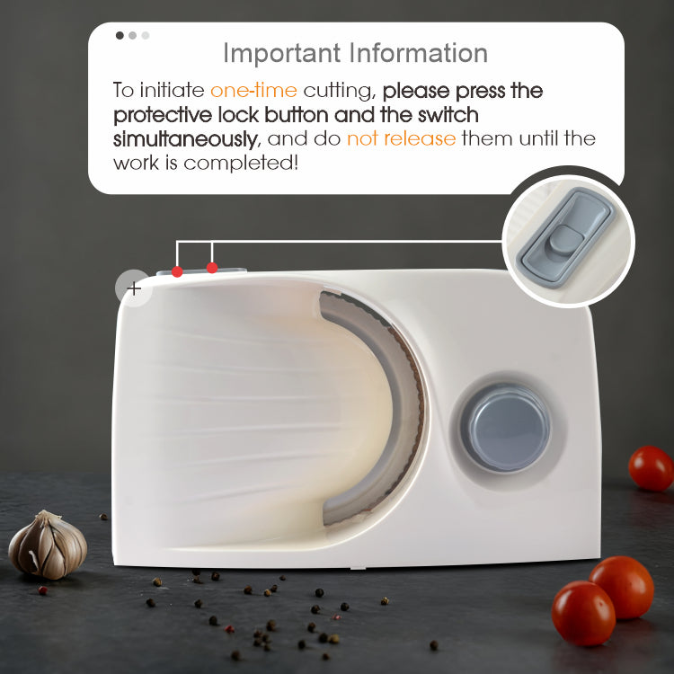 Household Electric Meat Slicer Foldable ABS Body with 170mm Stainless Steel Cutting Blade