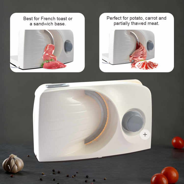 Household Electric Meat Slicer Foldable ABS Body with 170mm Stainless Steel Cutting Blade