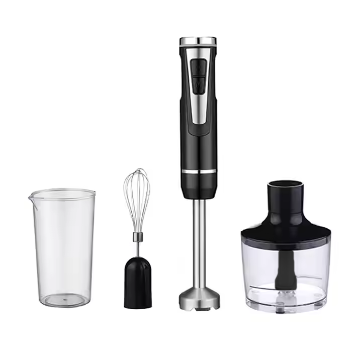 Cordless 3-in-1 Hand Blender 200W with Stainless Steel Blade, Whisk, Chopper & Beaker