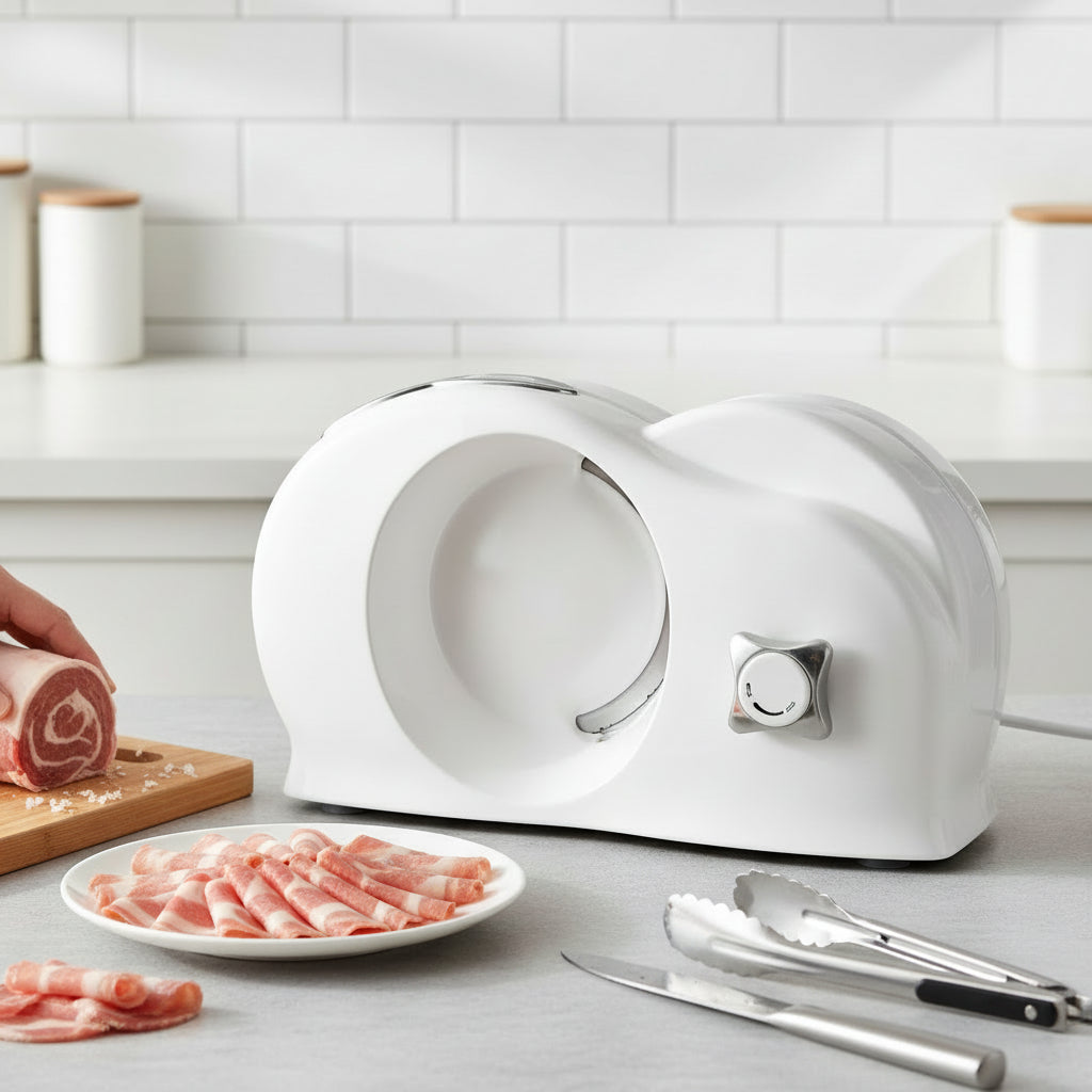 Electric Meat and Cheese Slicer 150W AC Motor, 170mm Blade, Compact Fold-Up Storage