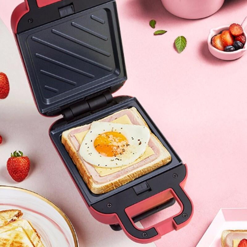 2 Slice Electric Grill Sandwich Maker with Non-Stick Plates and Cool Touch Exterior