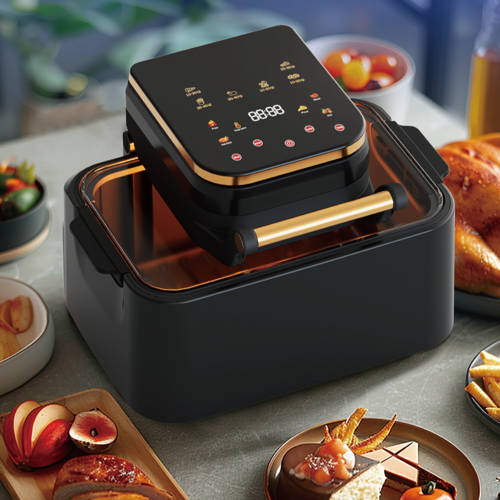 12L Smart Touch Screen Electric Deep Fryer & Hot Air Fryer Oven 2400W