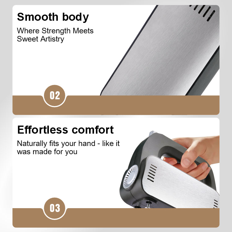 Electric 5-Speed Stainless Steel Dough Mixer with Bowl-Lift Design and Eject Button