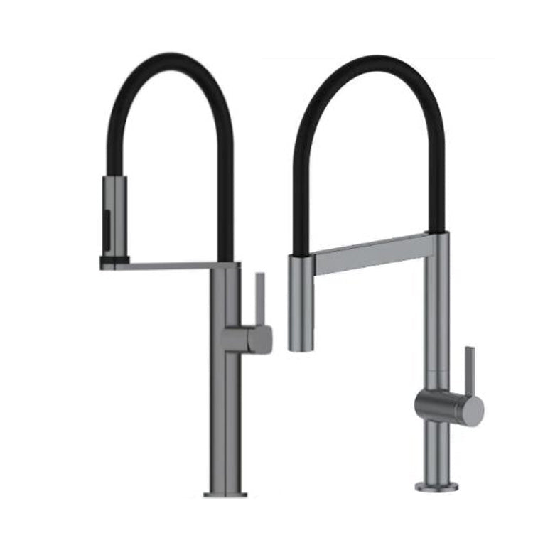 Modern Pull Out Kitchen Mixer Tap Single Handle 304 Stainless Steel