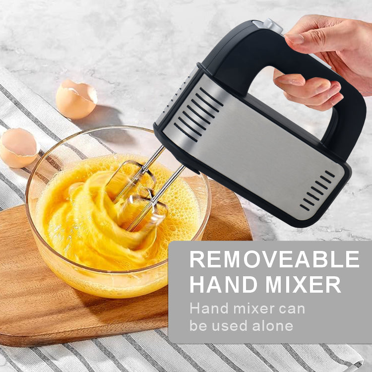 Electric 400W Stand Mixer with 4L SUS304 Bowl, 5 Speeds & Detachable Hand Mixer for Kitchen Use