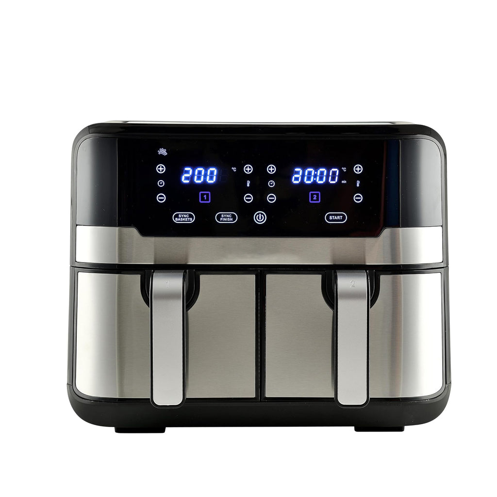 Large Capacity Dual Basket Air Fryer 2.1-3L Digital Electric Kitchen Cooker