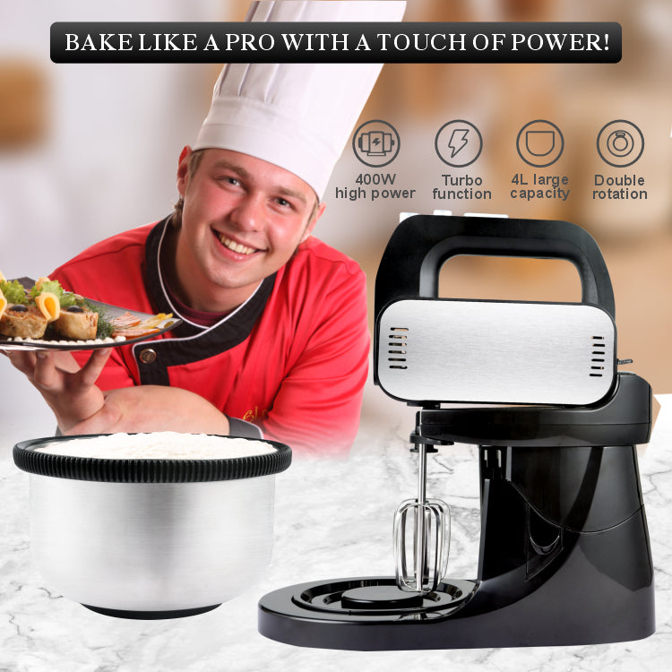 400W Electric Table Stand Mixer with 5-Speed Control, Beater Ejector Button & Dough Hook