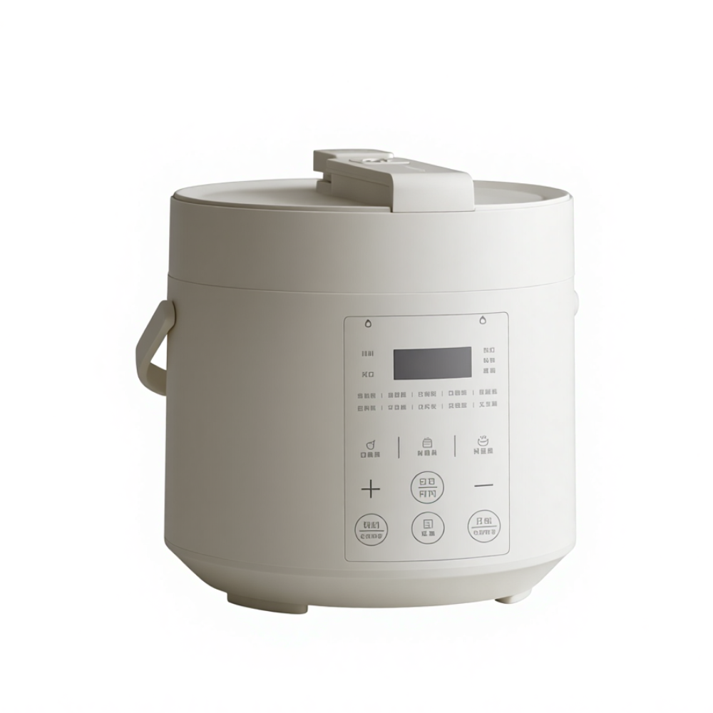 Compact 2L Electric Pressure Cooker Non-Stick Liner Microcomputer Control 750W