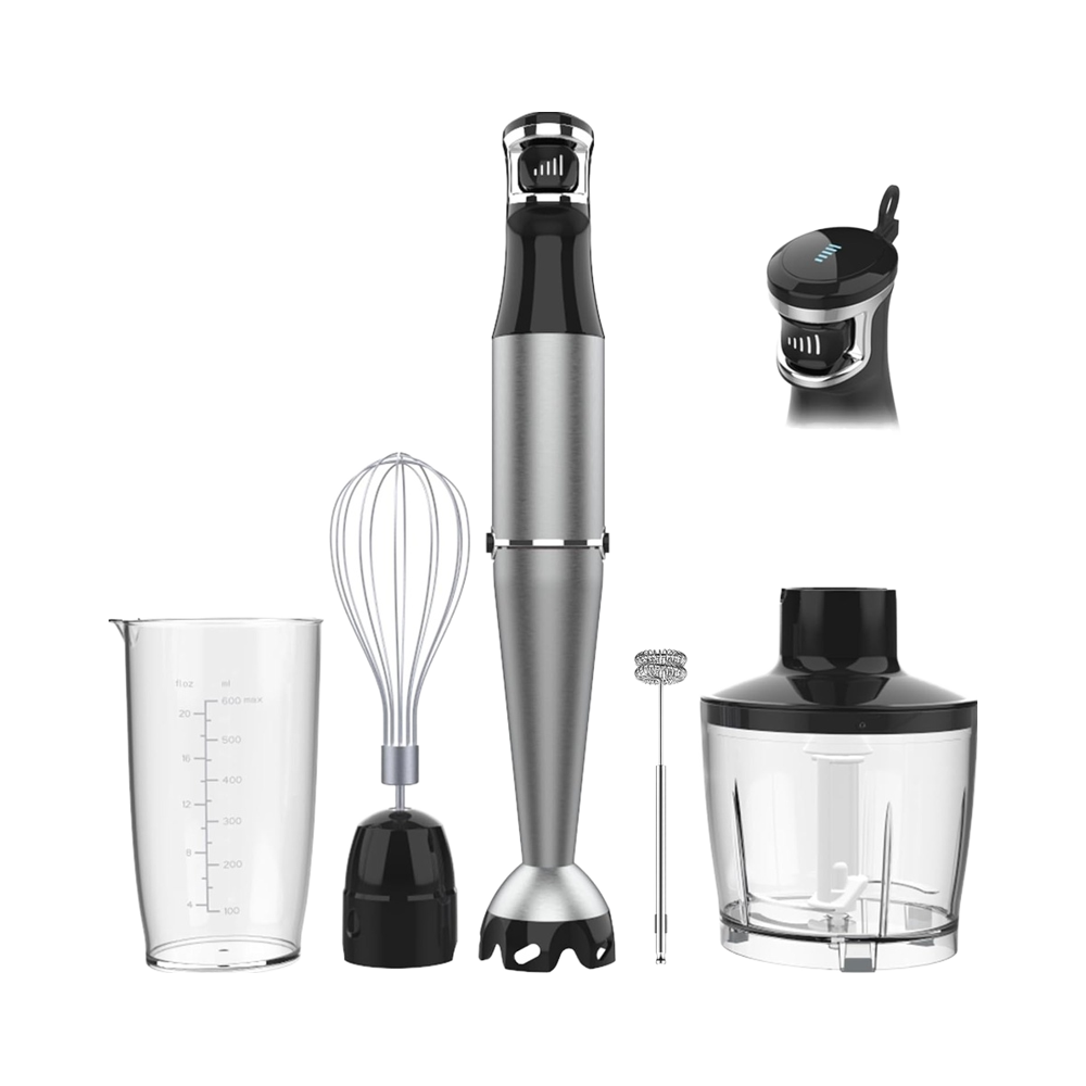 Corded Immersion Blender 1100W Handheld Stick with Stainless Steel Blade & 0.5L Container