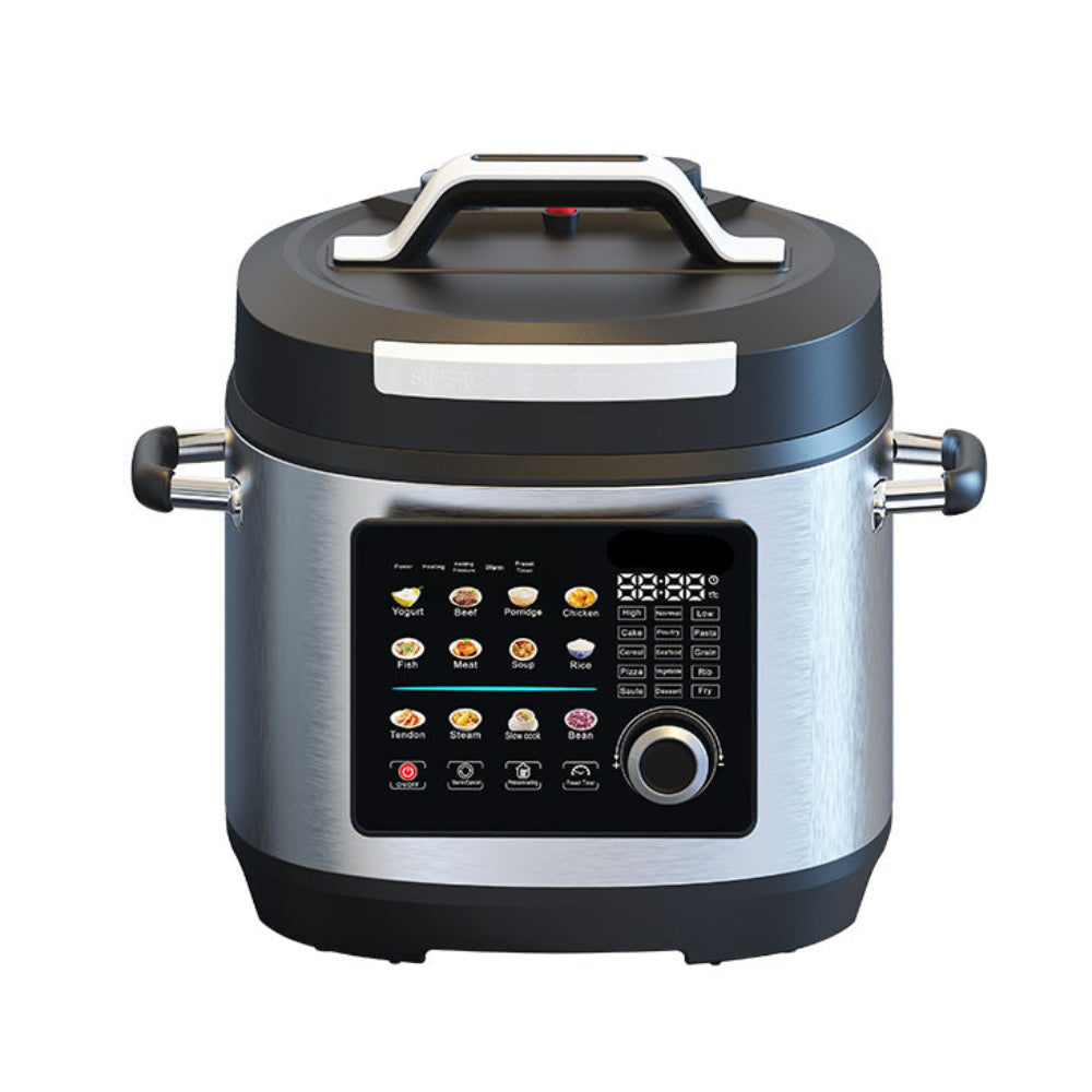 Multifunctional 6L Electric Pressure Cooker with Digital Control and 24-in-1 Cooking Programs