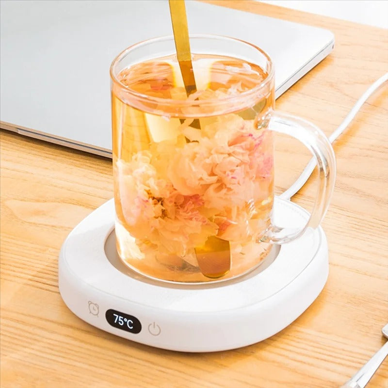 Desktop Electric Drink Warmer with 3 Heat Settings for Coffee, Tea and Milk Cups