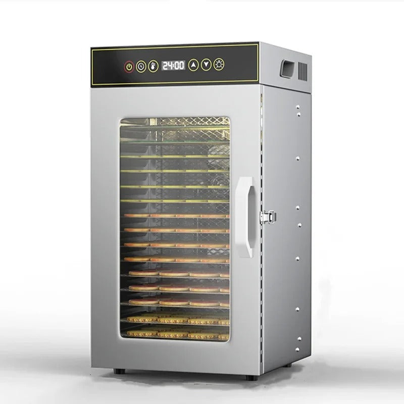 18-Tray Stainless Steel Food Dehydrator with Adjustable Temperature for Fruits, Meat and Herbs