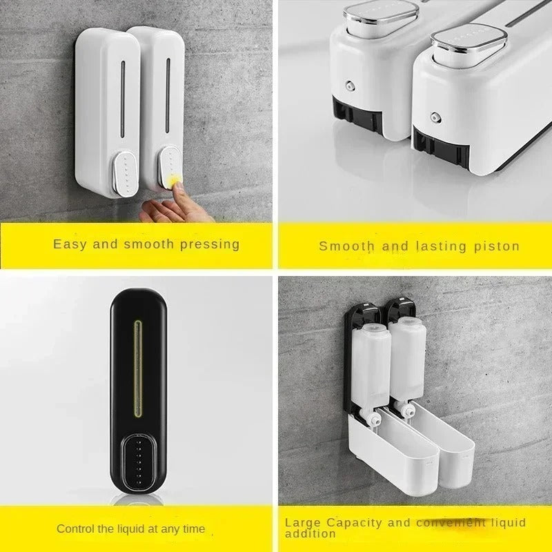Manual Wall Soap Dispenser 300ml – Shampoo, Lotion, Hand Wash Holder
