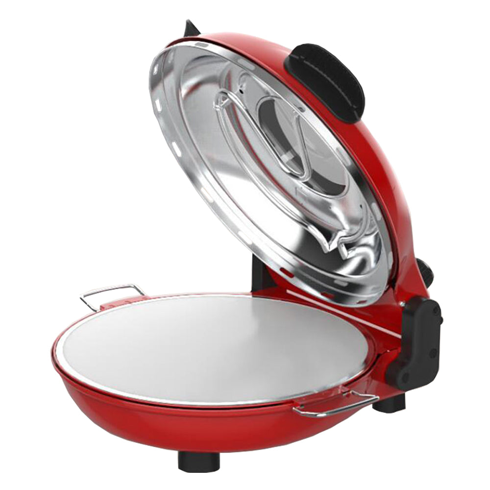 Electric Pizza Oven with Ceramic Stone 420°C Fast Bake Timer Window 310mm Plate