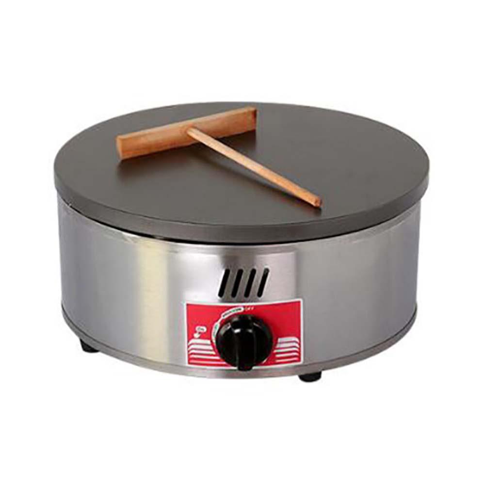 Commercial Gas Crepe Maker 400mm Cast Iron Plate with Touch Control Stainless Steel Body