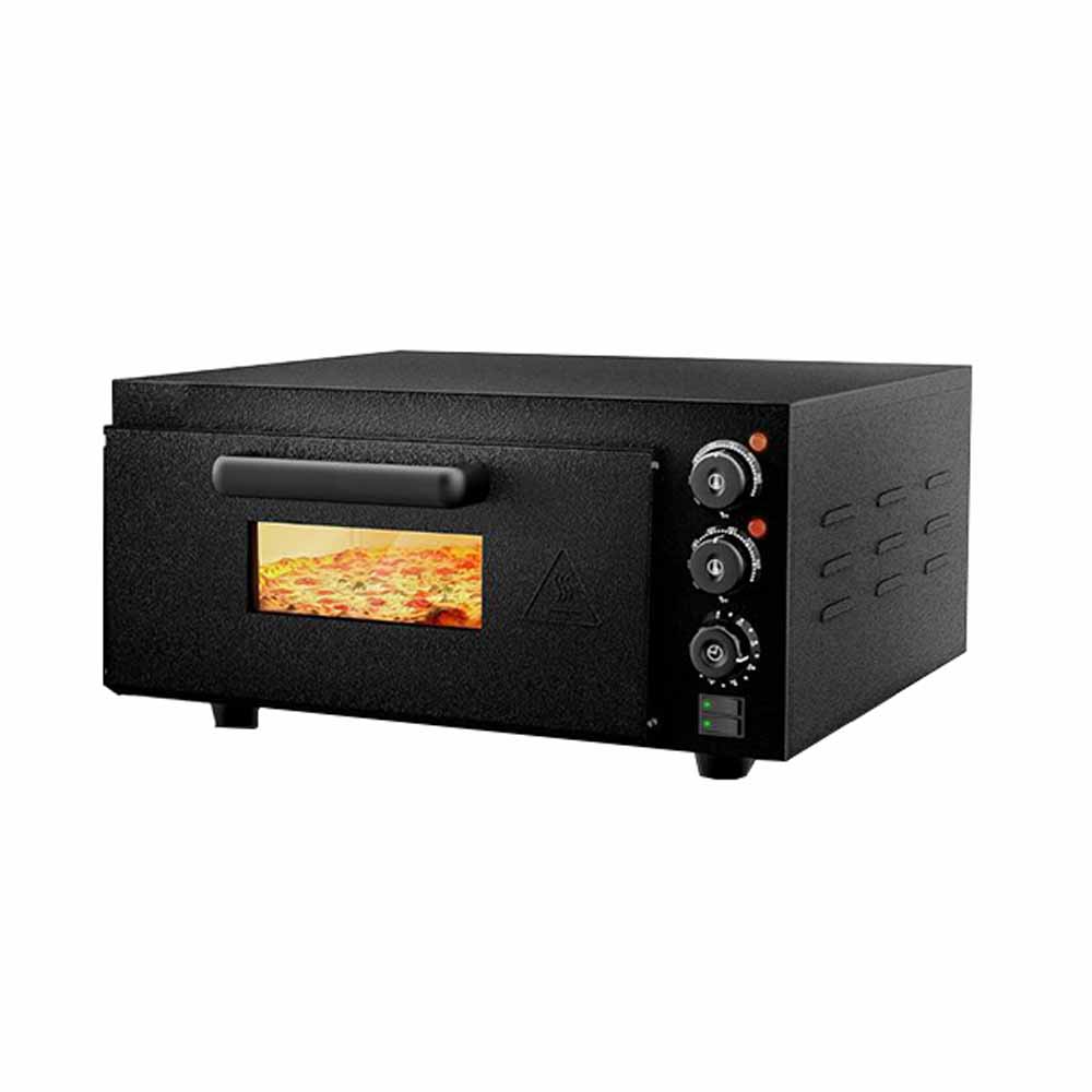 16 Inch Electric Countertop Pizza Oven with Top & Bottom Heat and Timer Stainless Steel