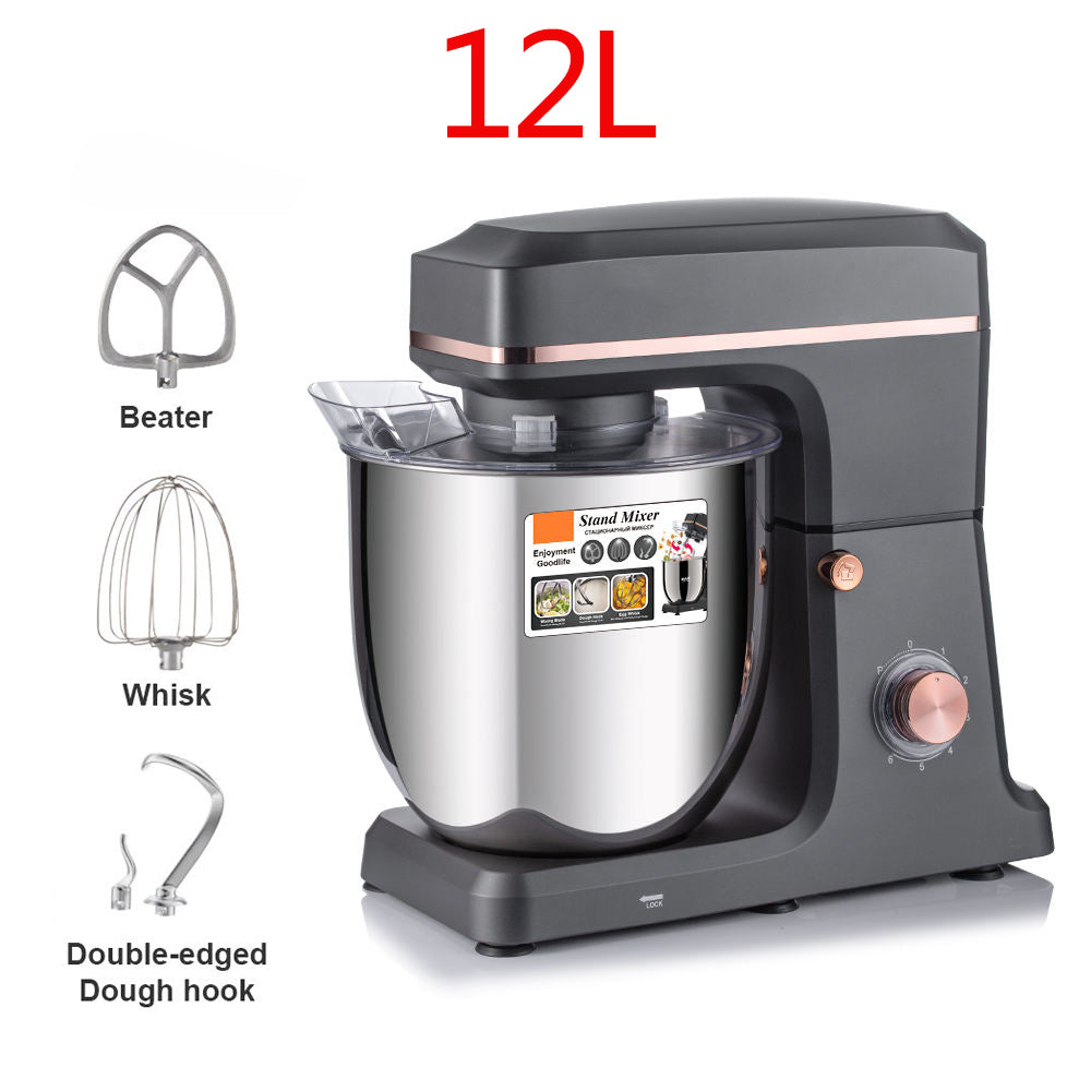 12L Heavy Duty Electric Food Stand Mixer 2000W, 6-Speed Planetary Kitchen Dough Mixer